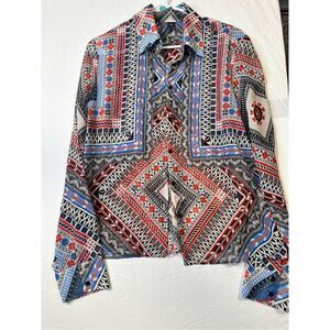 Farm Rio geometrical pattern design button up shirt, size G (L)